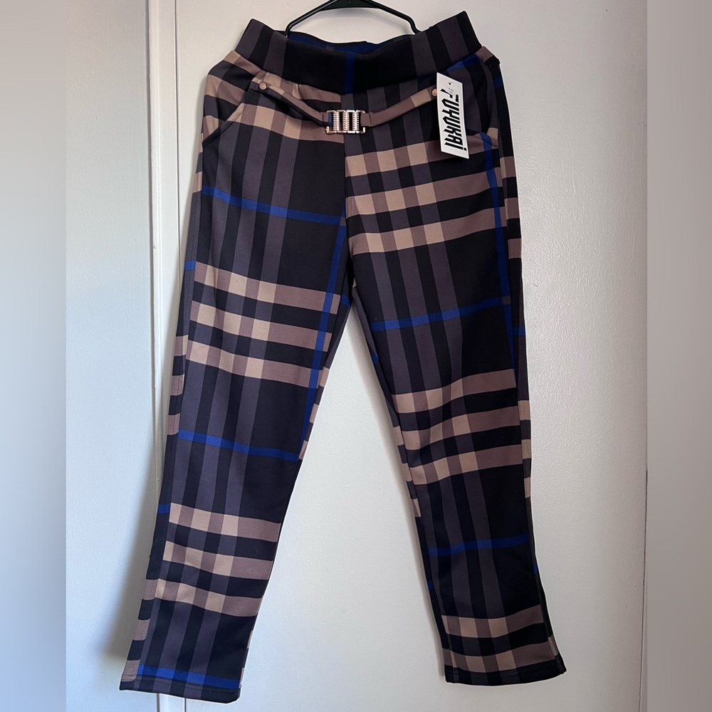 Stylish Plaid fleece type lined Pants